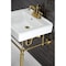 Fauceture KVPB2018W47 20-Inch Console Sink with Brass Legs, Brushed Brass KVPB2018W47 - alternate 4